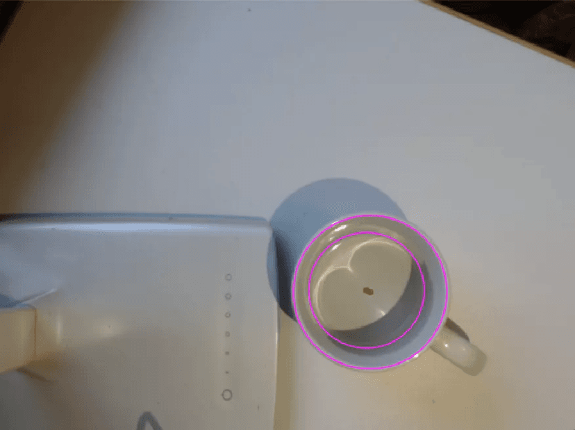 Live detection: How full is your coffee cup? image